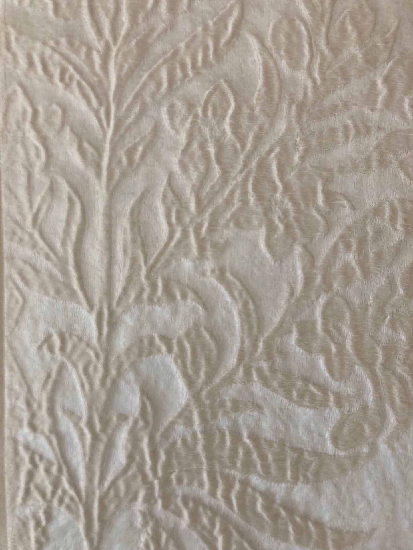 cream floral medallion on cream background