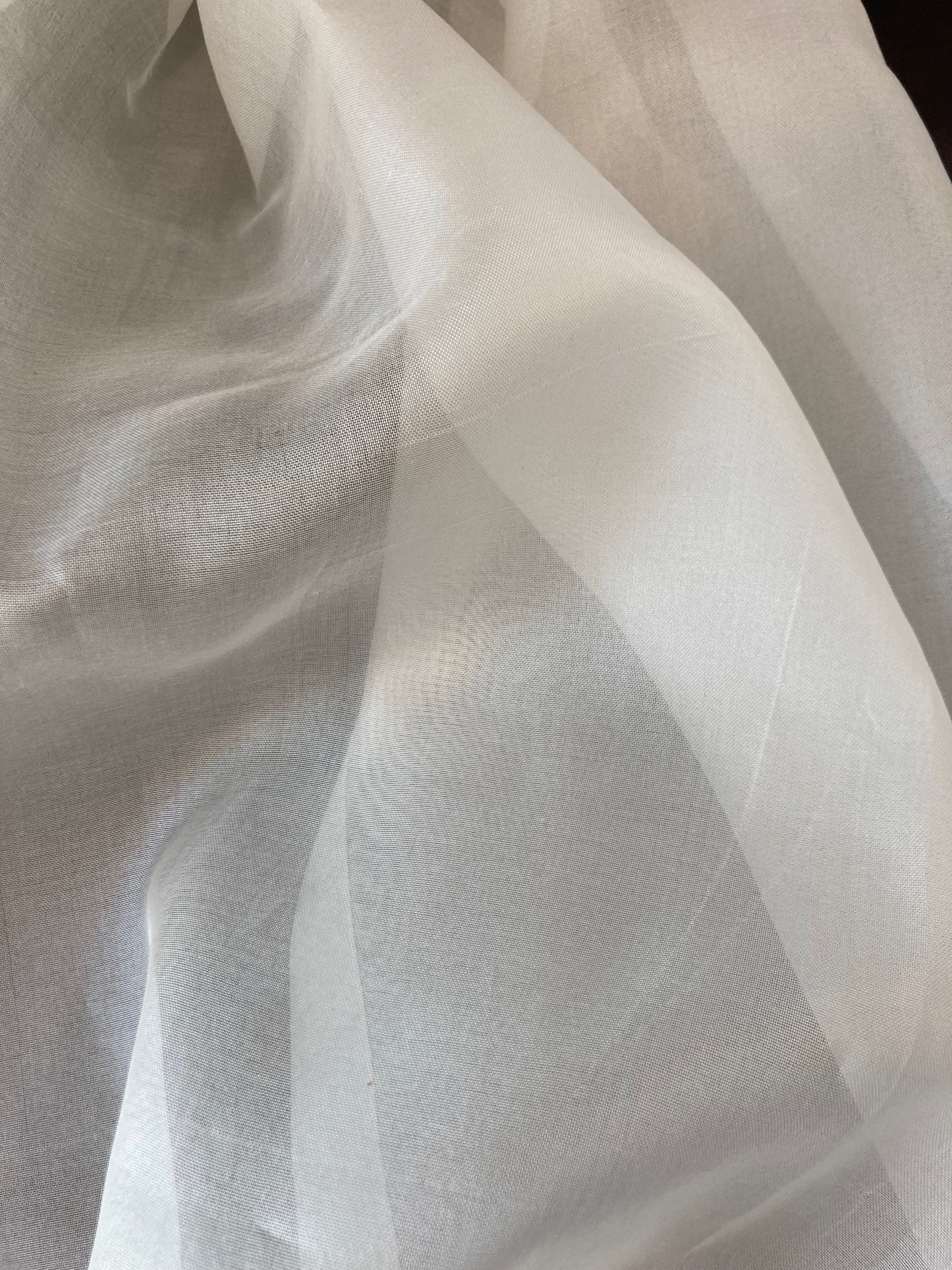 Silk Sheer fabric which allows light to filter through.