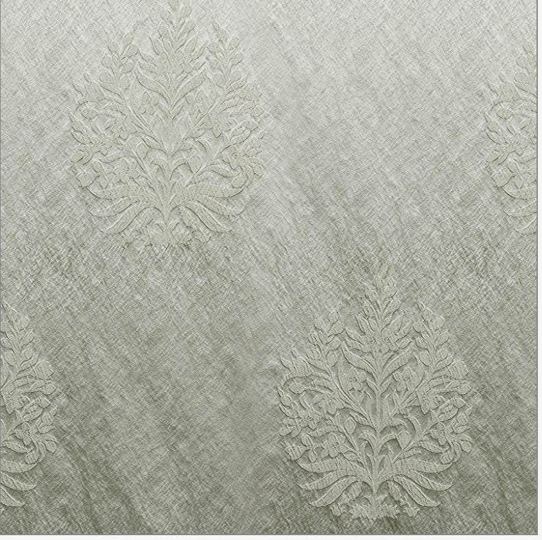 Tone on tone cream floral medallion