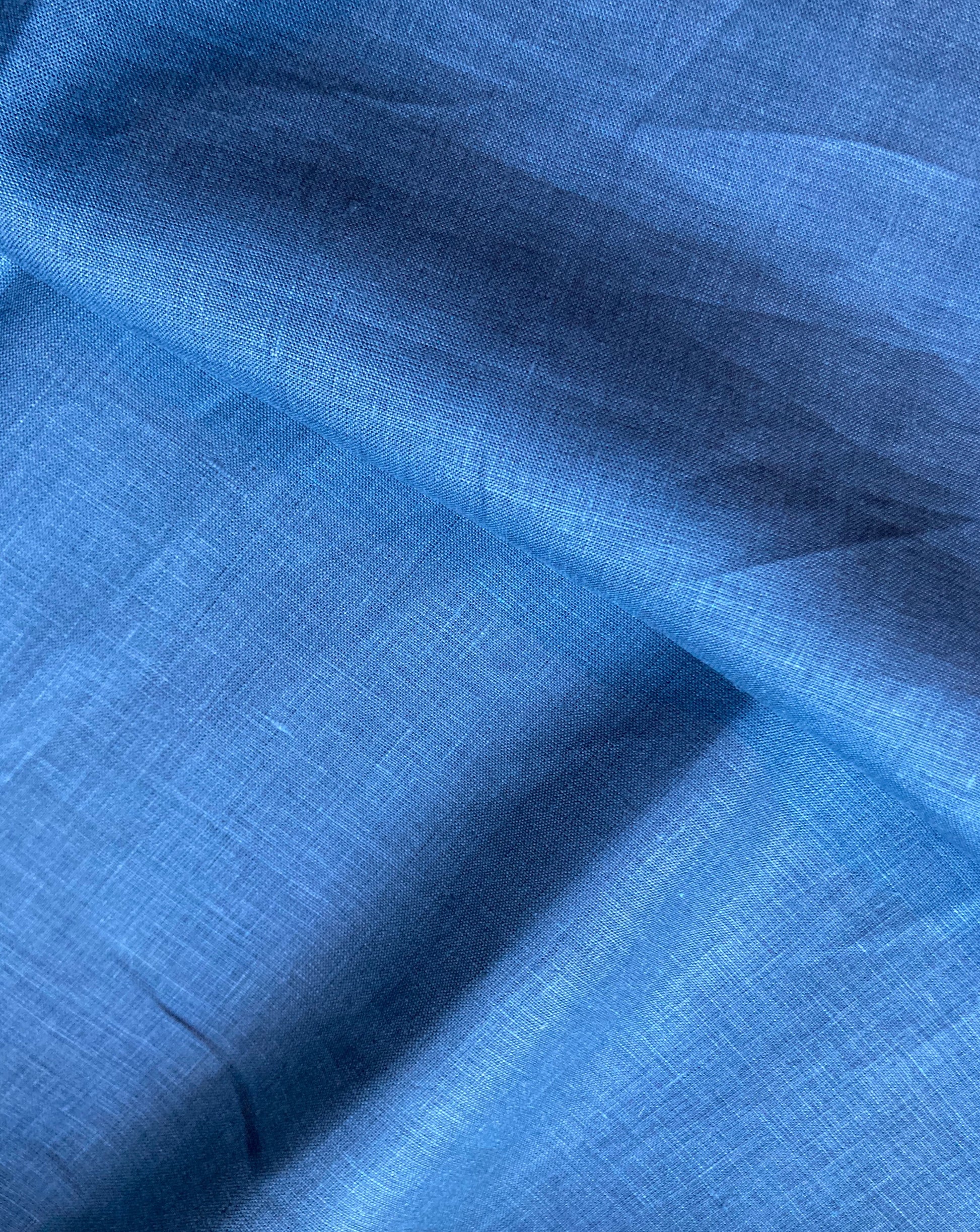 blue hemp fabric