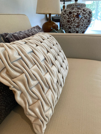 Cushion Cover Basket Weave - Cream