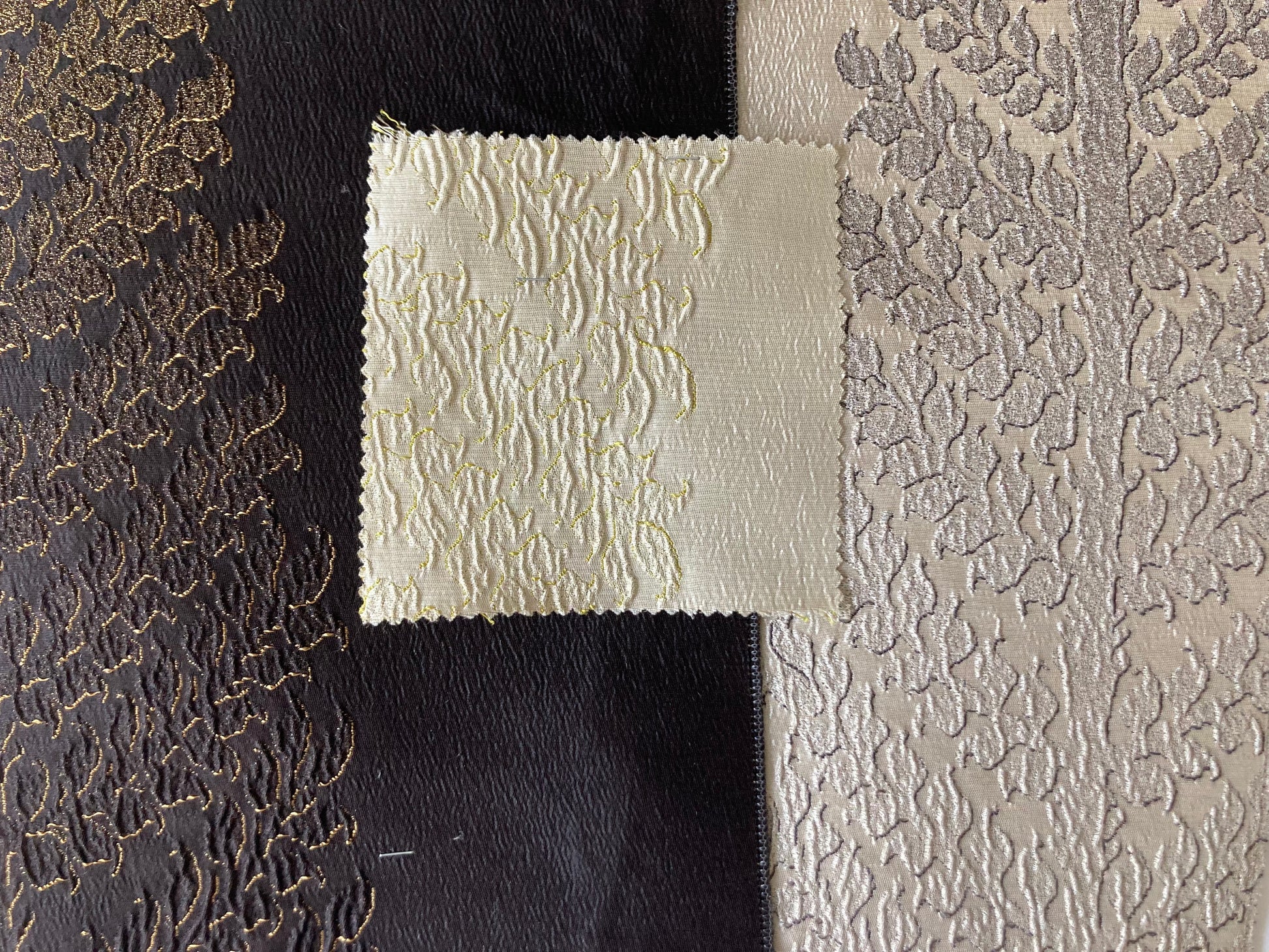 woven silk design curtains